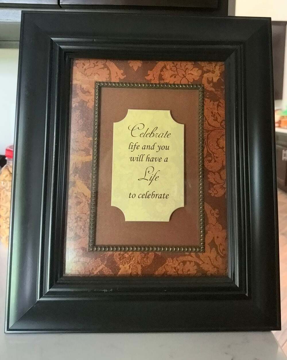 Celebrate Life Framed Wall Art Decor
